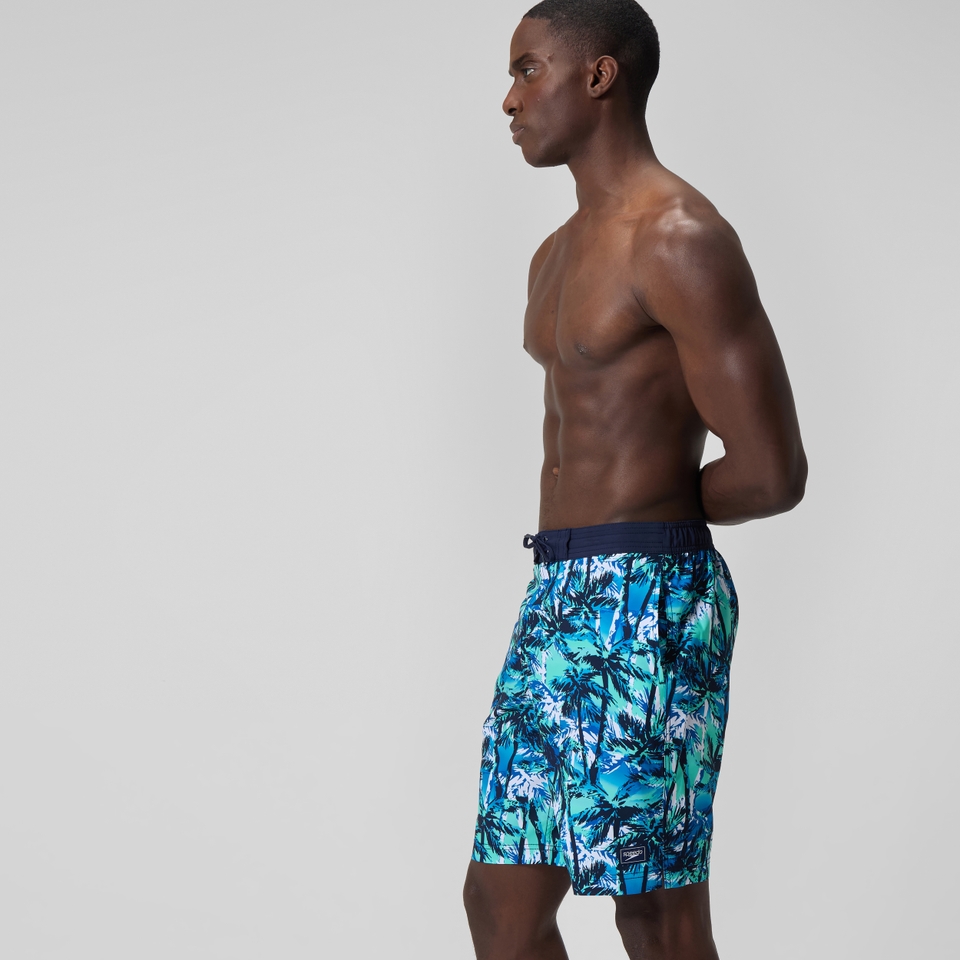 Bondi Bedruckte Badeshorts 50 cm Blau für Herren