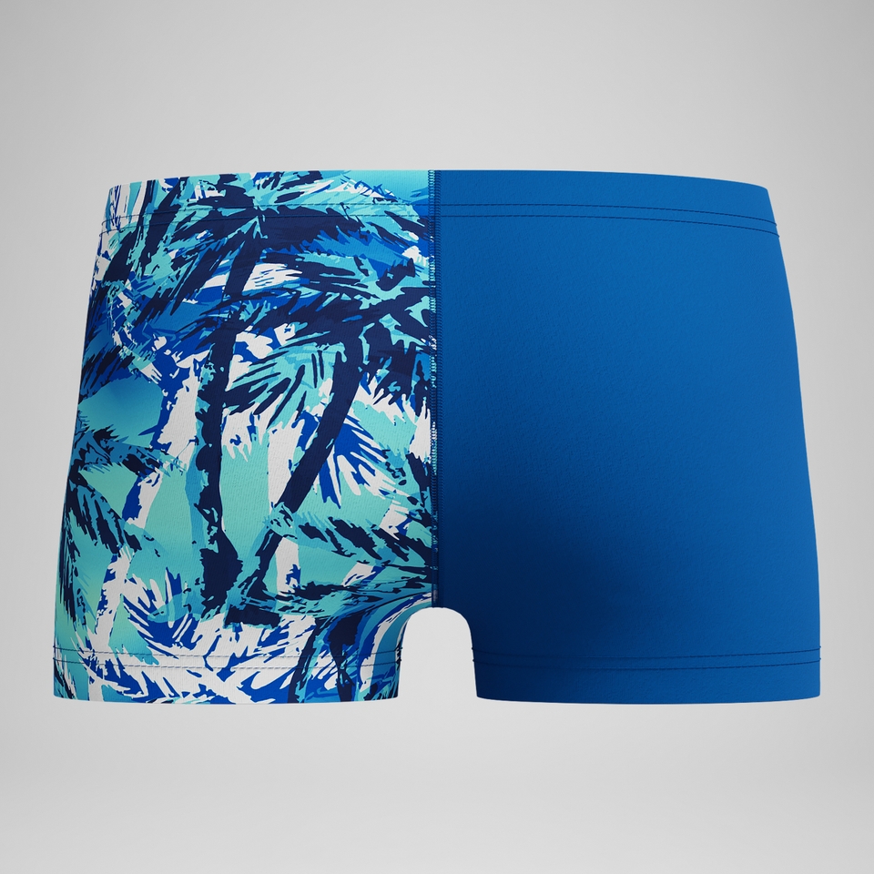 Bedruckte Aquashorts mit V-Cut Blau für Jungen