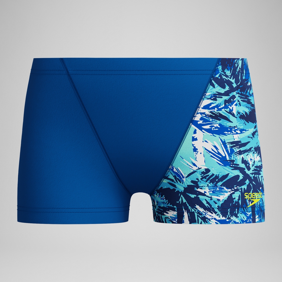 Bedruckte Aquashorts mit V-Cut Blau für Jungen