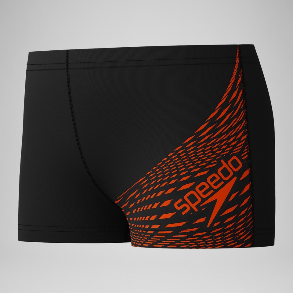 Medley Logo Aquashorts Schwarz/Rot für Jungen