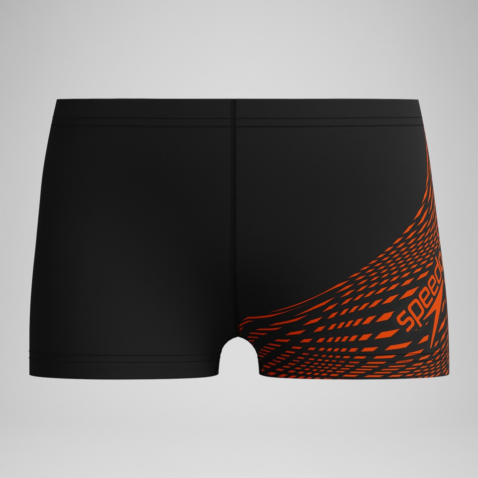 Medley Logo Aquashorts Schwarz/Rot für Jungen