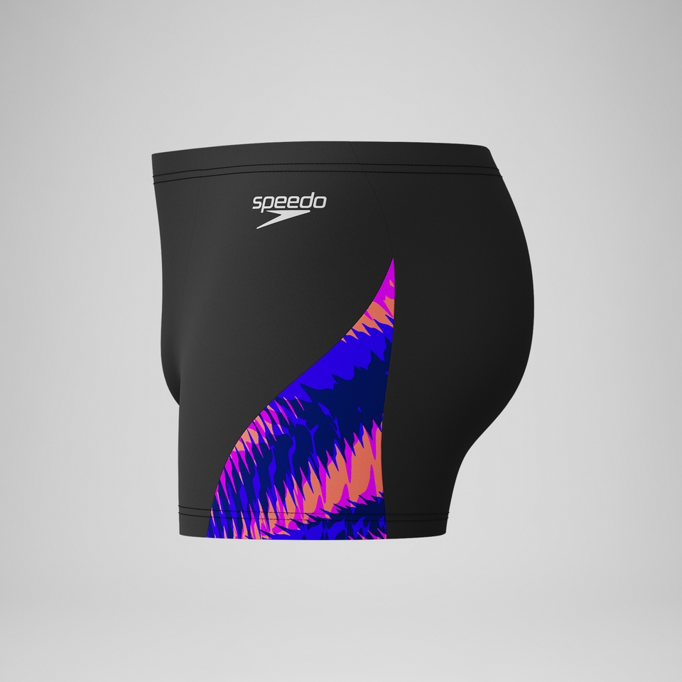 Club Training Bedruckte Aquashorts mit V-Cut Schwarz/Pink für Herren