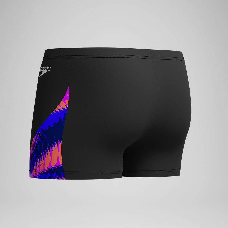 Club Training Bedruckte Aquashorts mit V-Cut Schwarz/Pink für Herren