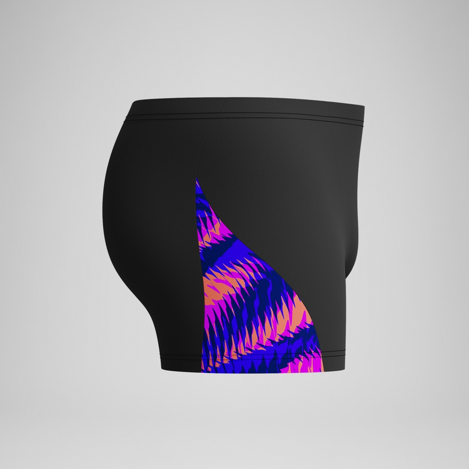Club Training Bedruckte Aquashorts mit V-Cut Schwarz/Pink für Herren