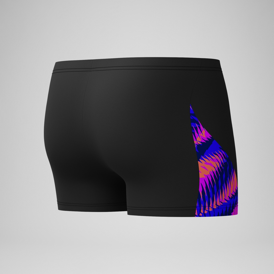 Club Training Bedruckte Aquashorts mit V-Cut Schwarz/Pink für Herren