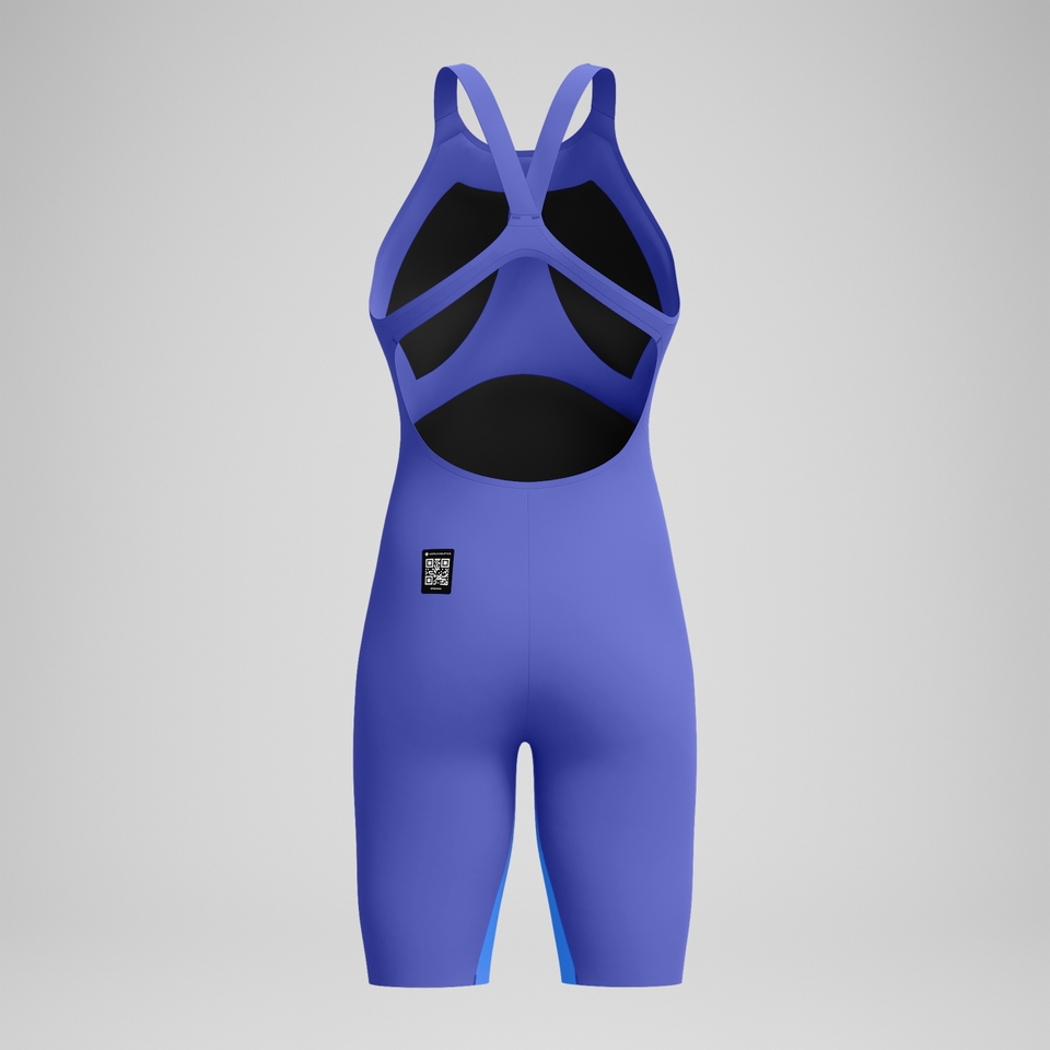 Fastskin LZR Pure Valor 2.0 Schwimmanzug mit offenem Rücken Blau/Gelb für Damen