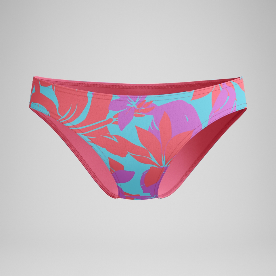 Club Training Bedruckte Bikinihose Pink/Grün für Damen