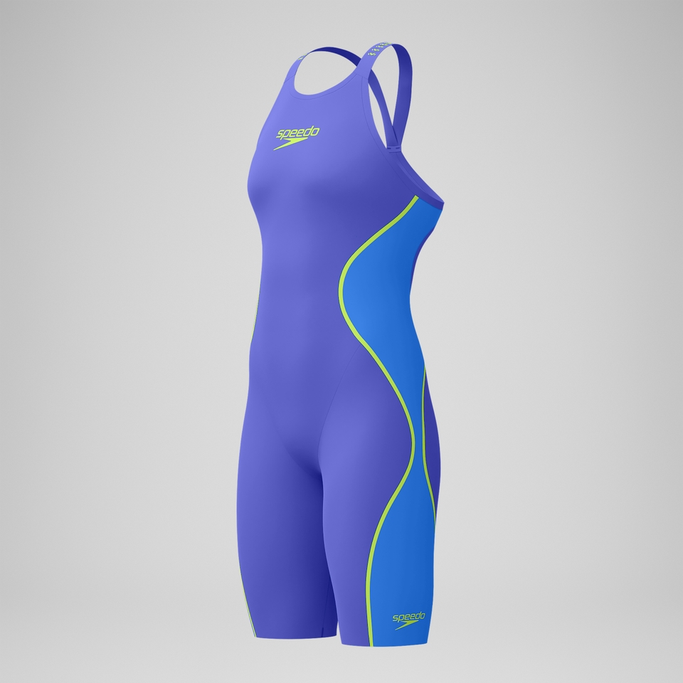 Fastskin LZR Pure Intent 2.0 Schwimmanzug mit offenem Rücken Blau/Gelb für Damen