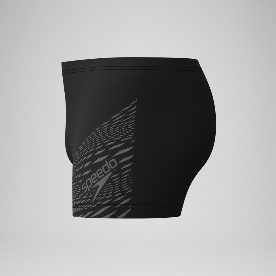 Medley Logo-Aquashorts Schwarz/Grau für Herren