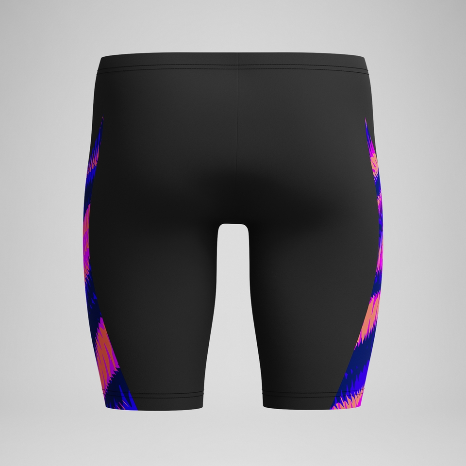 Club Training Bedruckte Schwimmhose mit V-Cut Schwarz/Pink für Herren