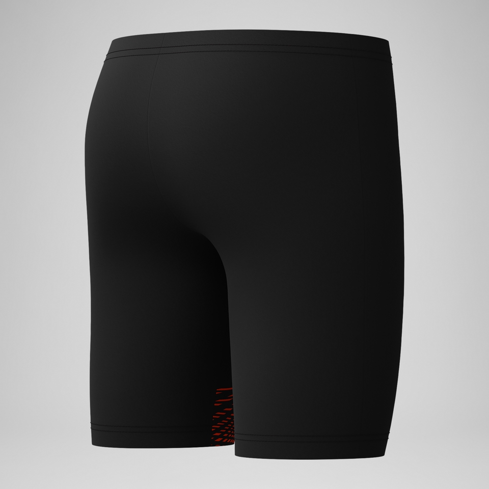 Medley Logo Badeshorts 38 cm Schwarz/Gelb für Jungen