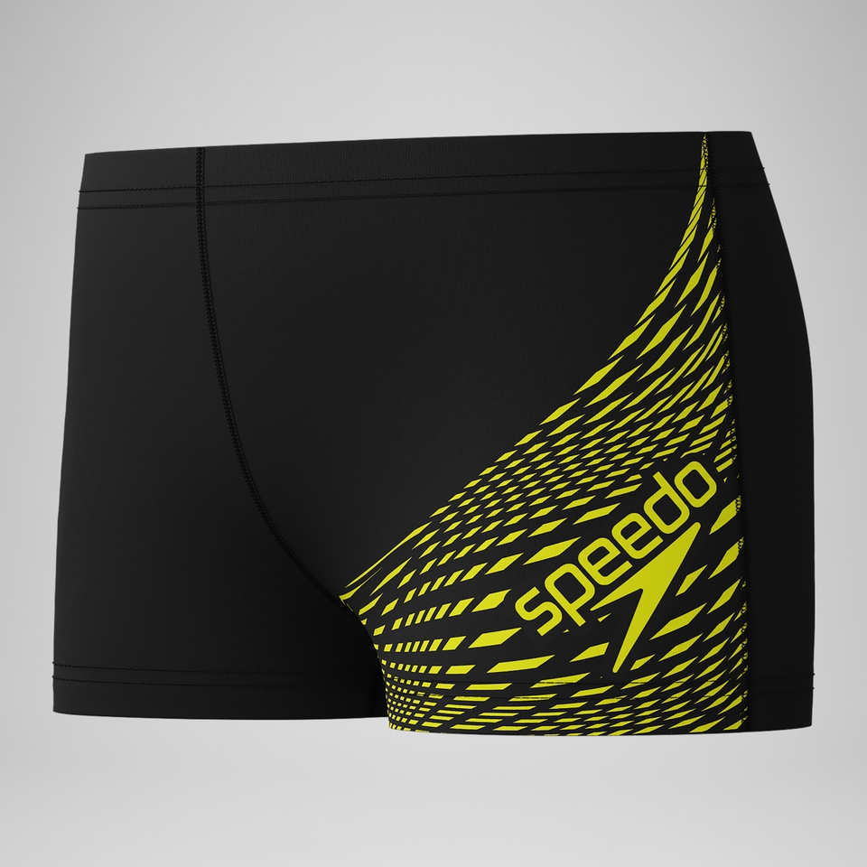 Medley Logo Aquashorts Schwarz/Gelb für Jungen