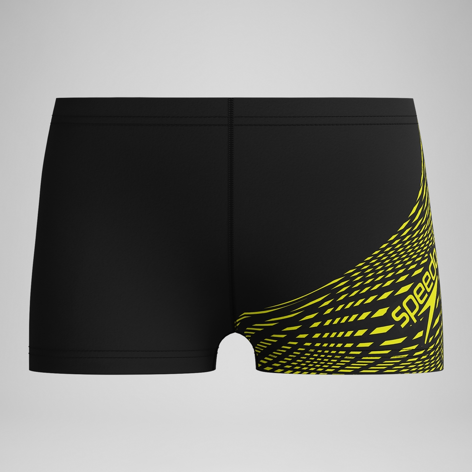 Medley Logo Aquashorts Schwarz/Gelb für Jungen