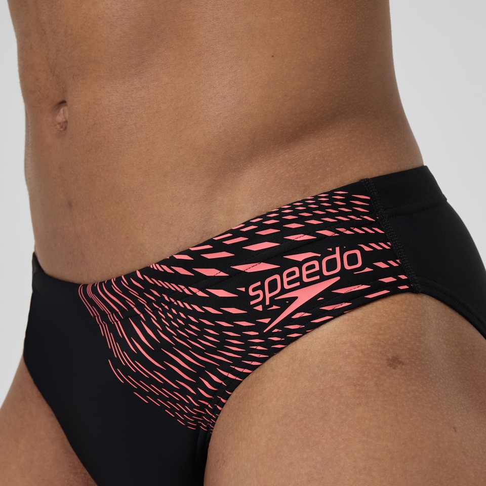Medley Logo-Badehose 7 cm Schwarz/Koralle für Herren