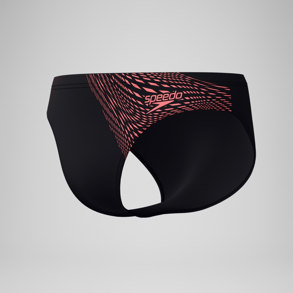 Medley Logo-Badehose 7 cm Schwarz/Koralle für Herren