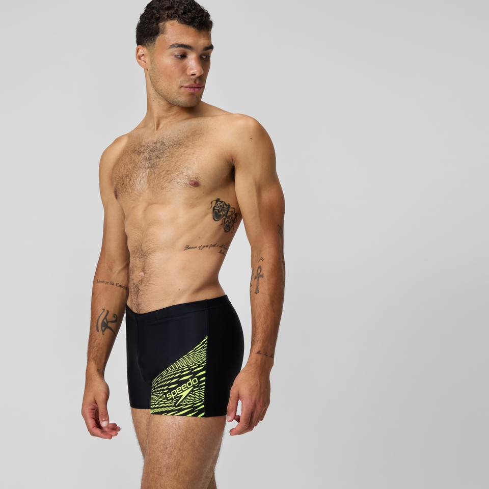 Men's Medley Logo Aquashort Black/Yellow
