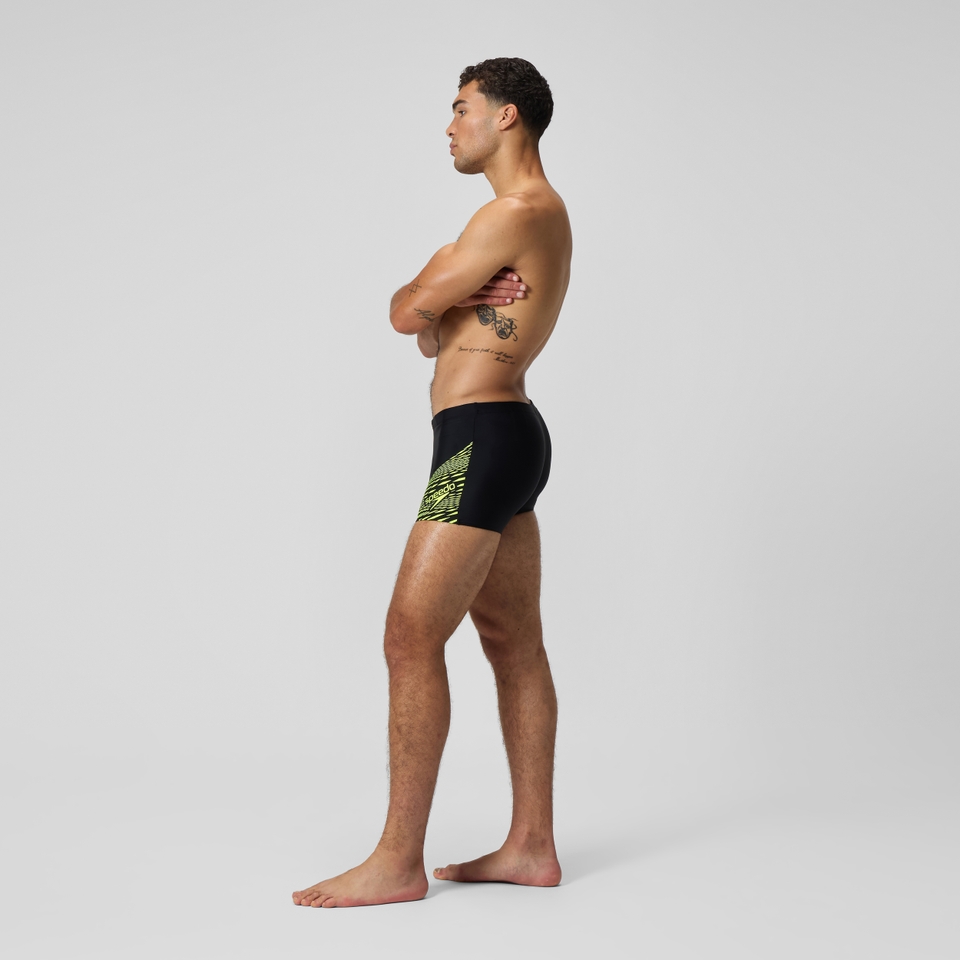 Men's Medley Logo Aquashort Black/Yellow