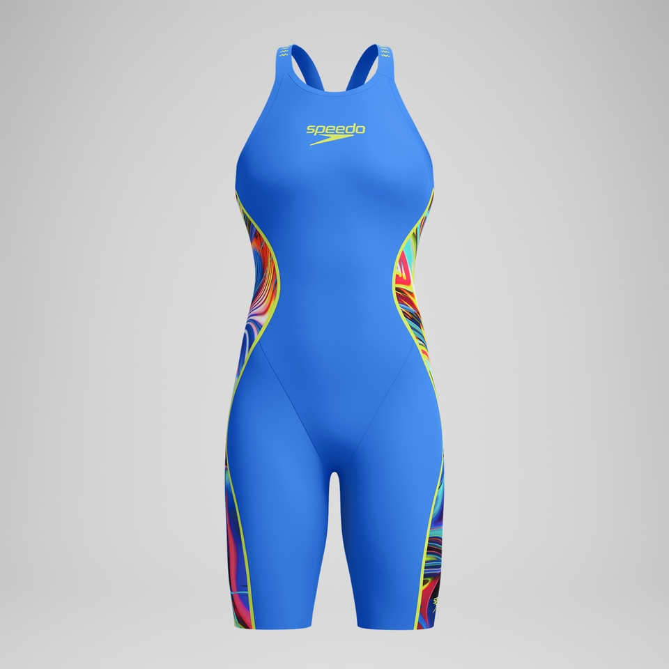 Fastskin LZR Pure Intent 2.0 Schwimmanzug mit geschlossenem Rücken Blau/Gelb/Rot für Damen