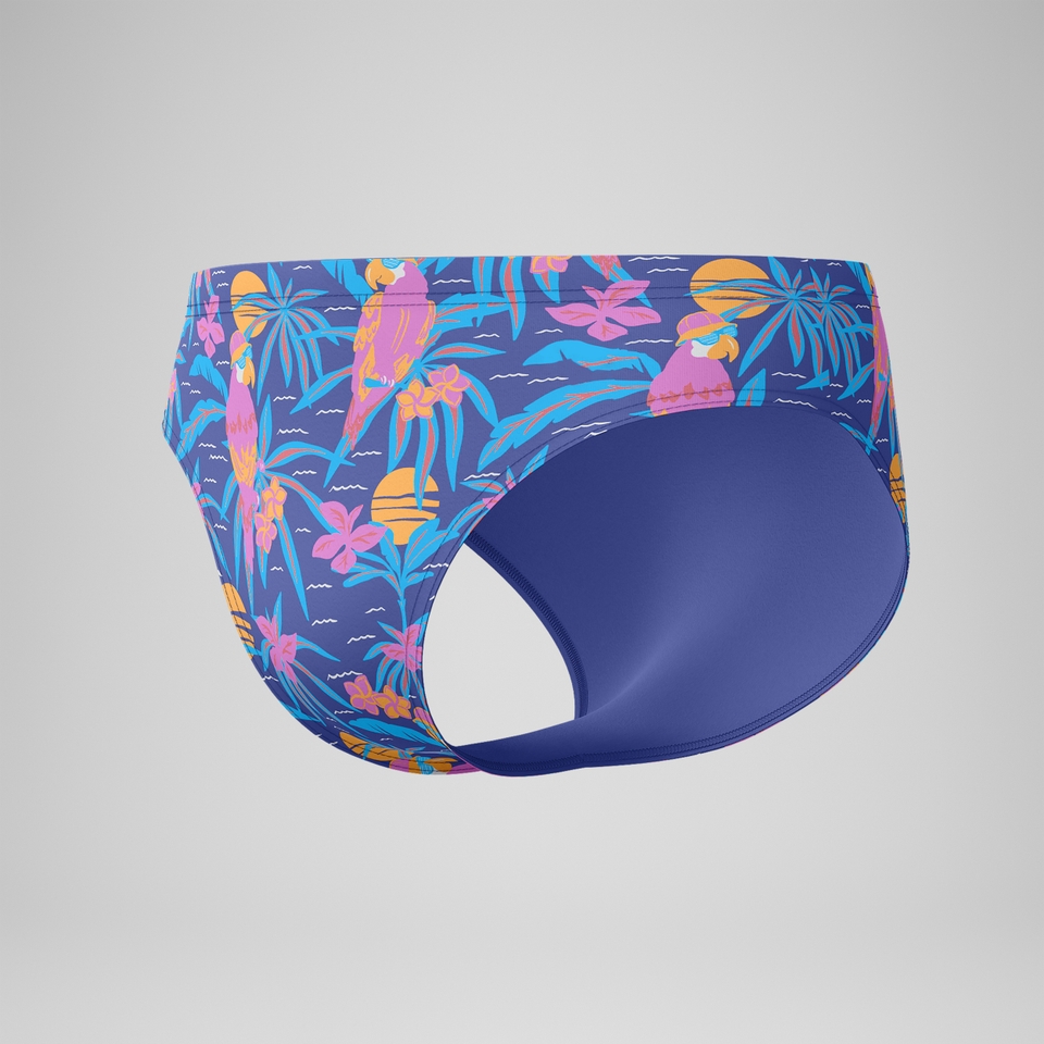 Club Training Bedruckte Badehose 8 cm Marineblau/Pink für Herren
