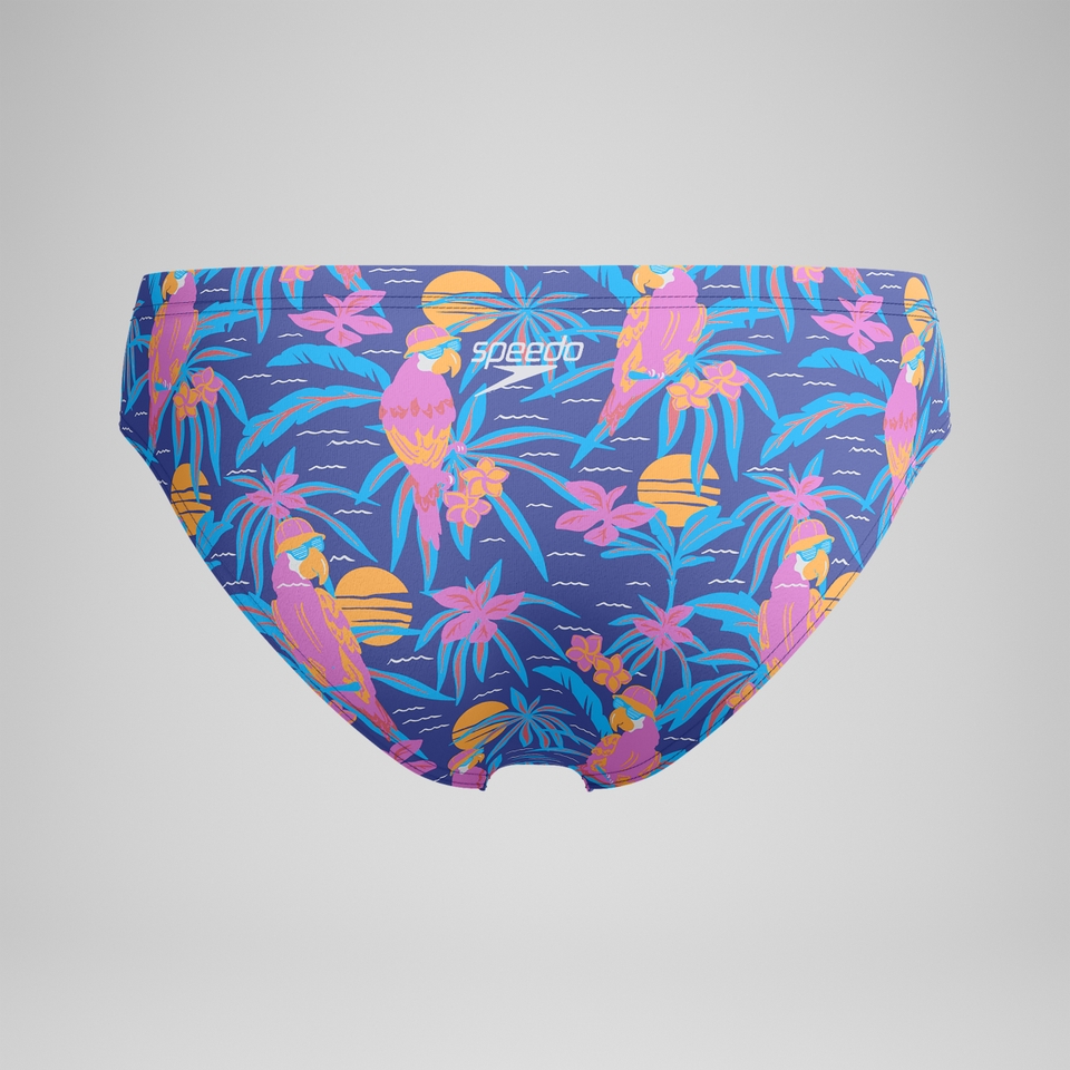 Club Training Bedruckte Badehose 8 cm Marineblau/Pink für Herren