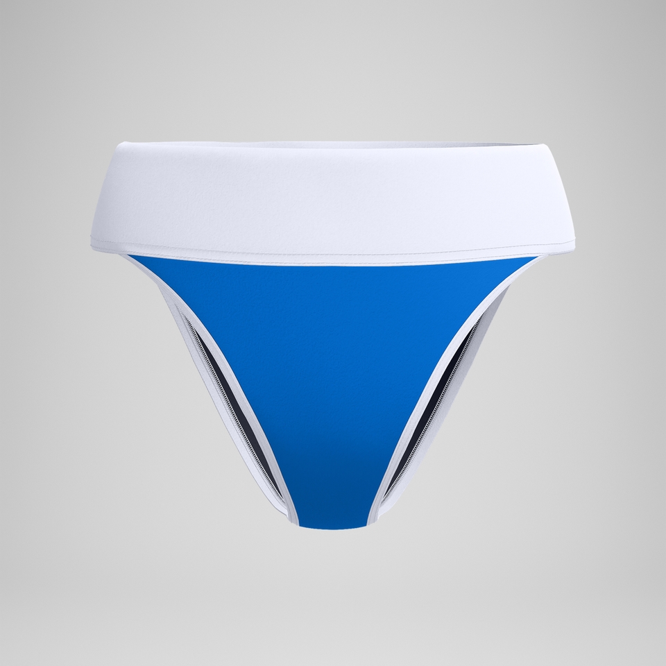 Women's Colourblock Bound Bikini Bottom Blue/White
