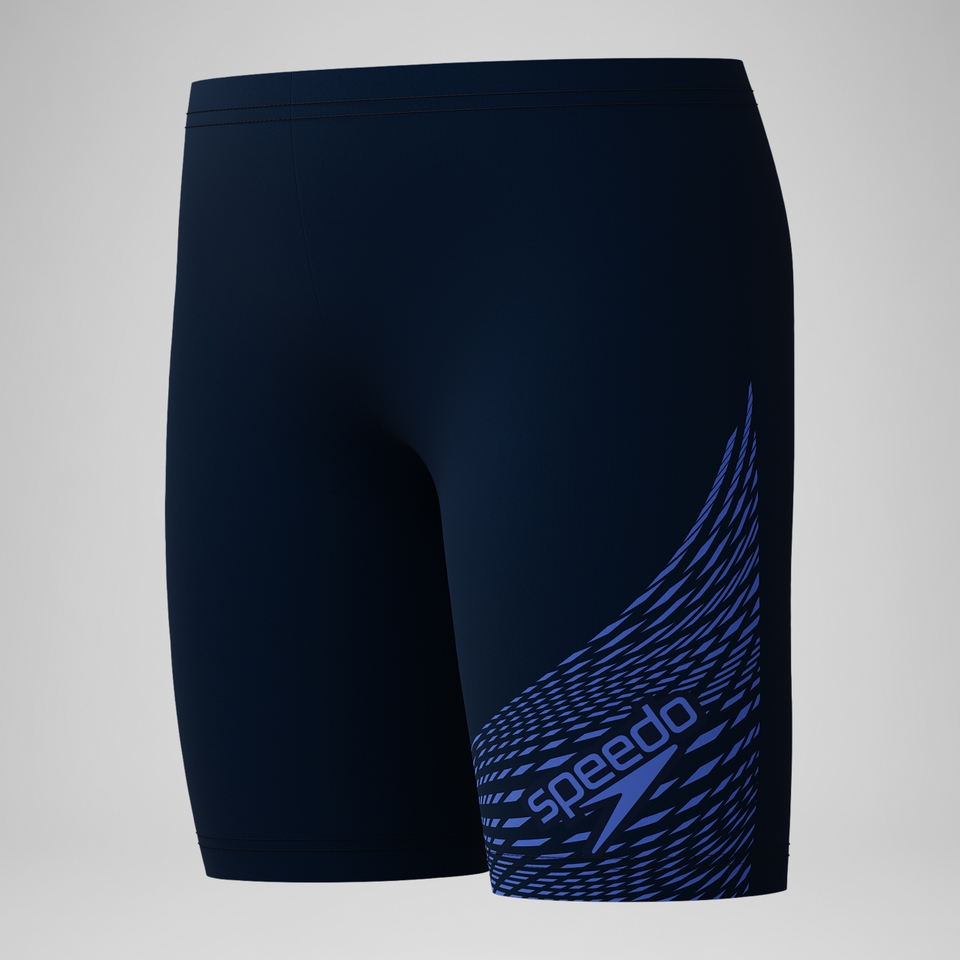 Medley Logo Schwimmhose Marineblau/Blau für Jungen