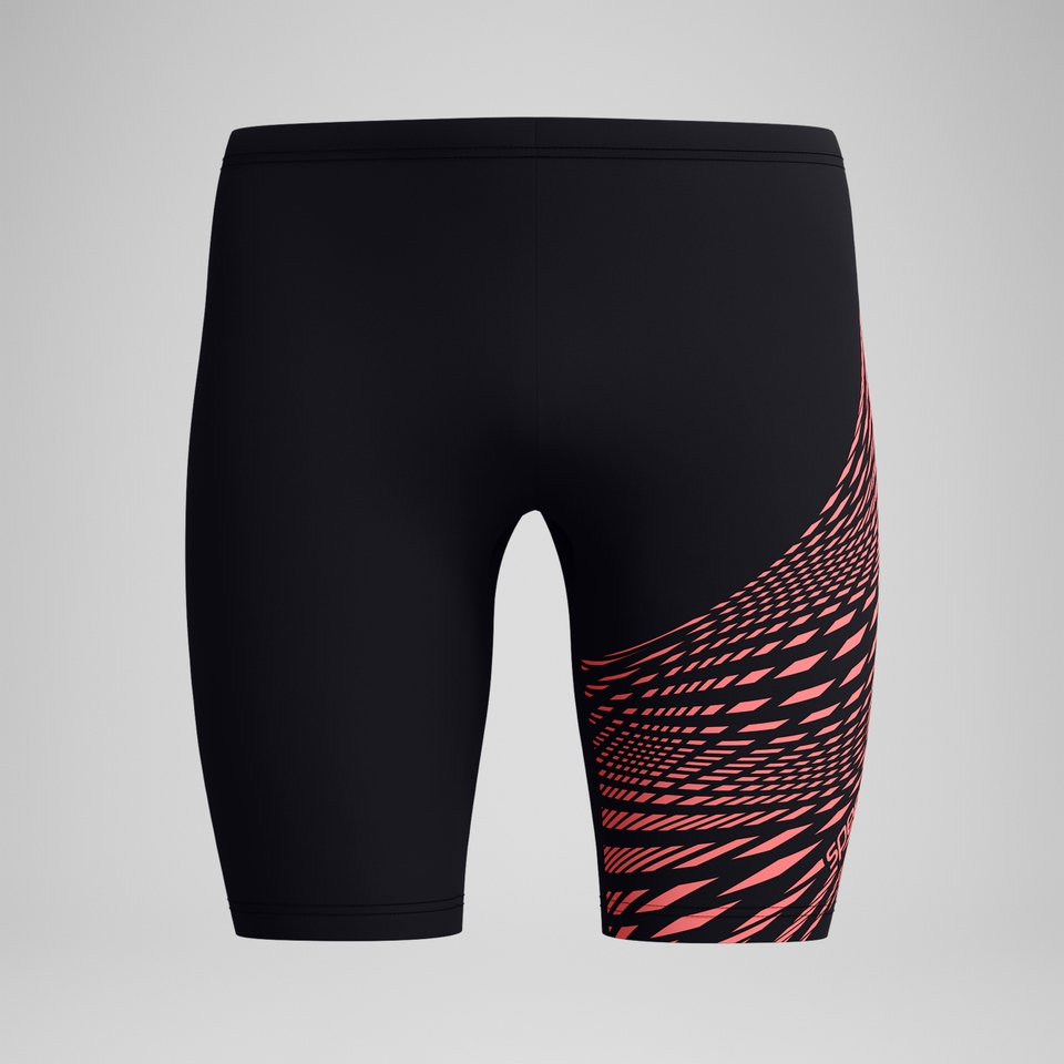 Medley Logo-Schwimmhose Schwarz/Koralle für Herren