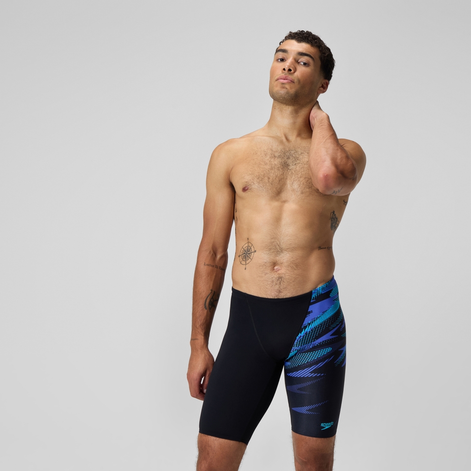HyperBoom Schwimmhose mit V-Cut Schwarz/Blau für Herren