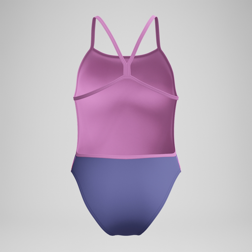 Women's Club Training Placement V Back Swimsuit Pink/Blue