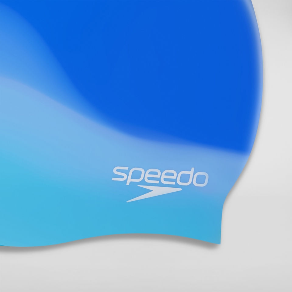 Adult Multi Colour Silicone Swim Cap Blue