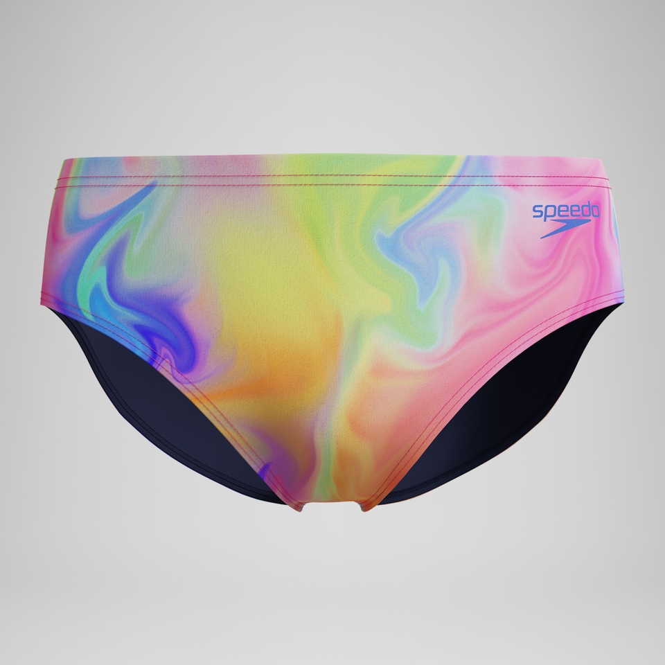 Club Training Bedruckte Badehose Pink/Gelb für Herren