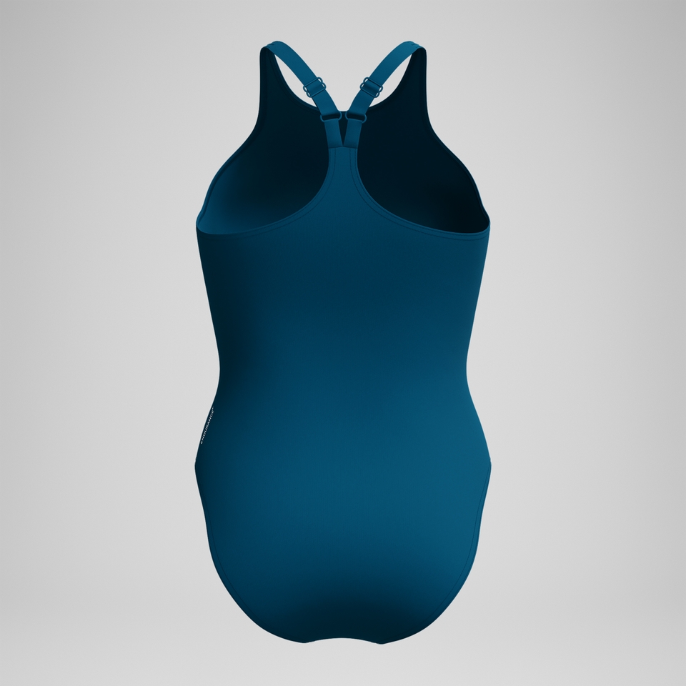 Women's Endurance+ Longer V Back Swimsuit Dark Teal