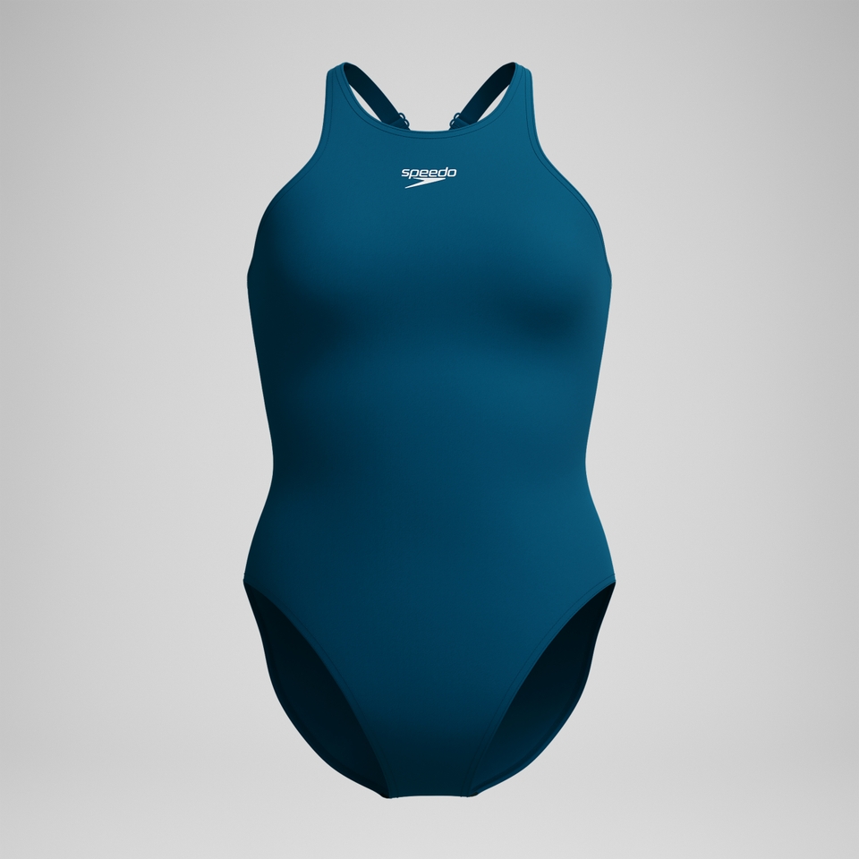 Women's Endurance+ Longer V Back Swimsuit Dark Teal