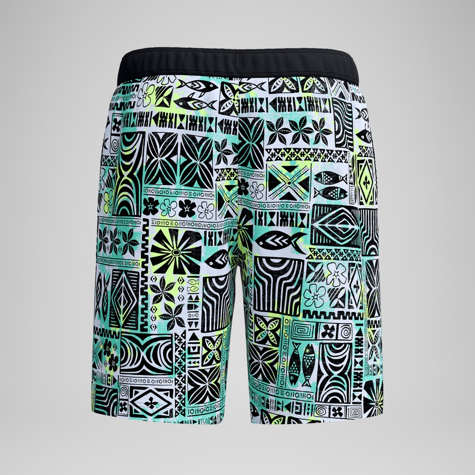 Bondi Bedruckte Badeshorts 50 cm Schwarz/Weiß für Herren