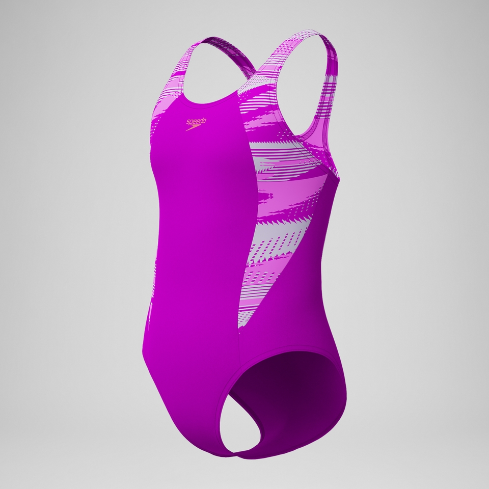 HyperBoom Splice-Muscleback-Badeanzug Pink für Mädchen