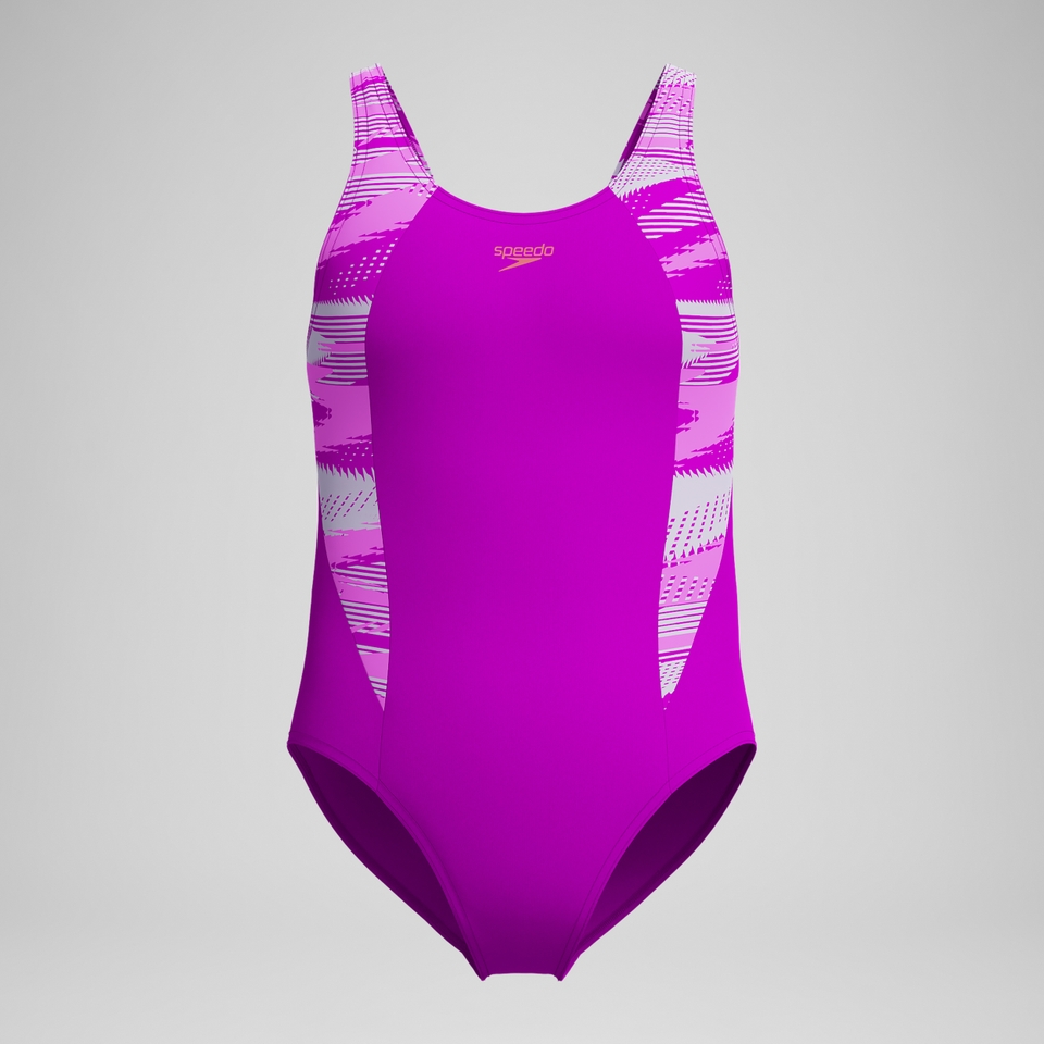 HyperBoom Splice-Muscleback-Badeanzug Pink für Mädchen
