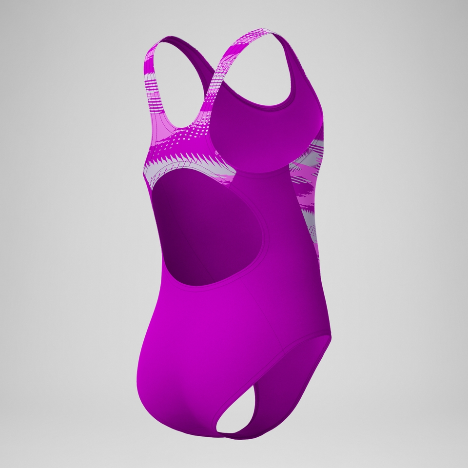 HyperBoom Splice-Muscleback-Badeanzug Pink für Mädchen