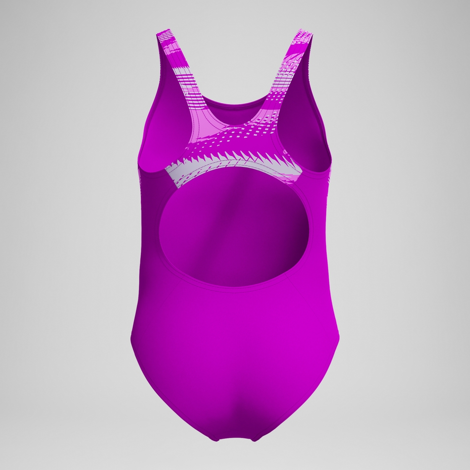 HyperBoom Splice-Muscleback-Badeanzug Pink für Mädchen