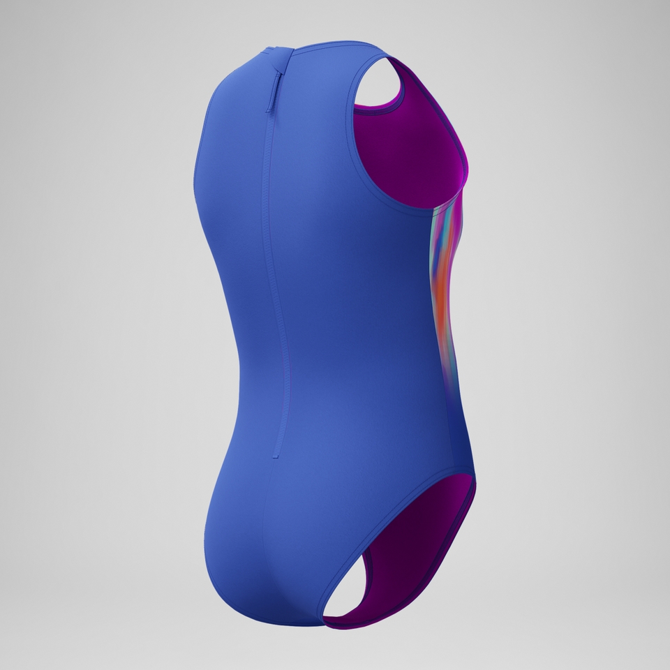 Bedruckter Hydrasuit Blau/Pink für Mädchen
