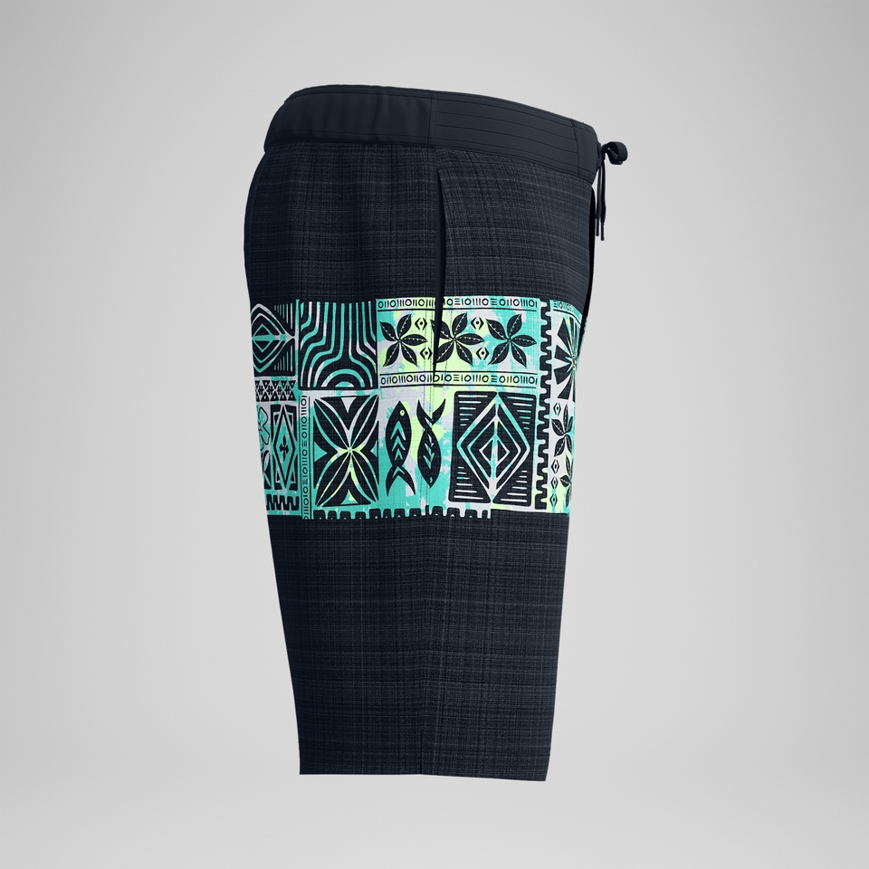 Bondi Bedruckte Badeshorts 50 cm Schwarz für Herren