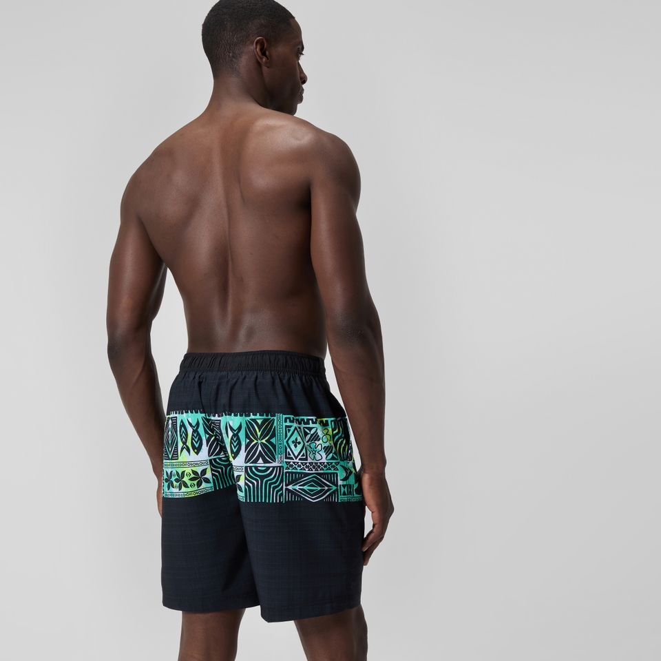 Bondi Bedruckte Badeshorts 50 cm Schwarz für Herren