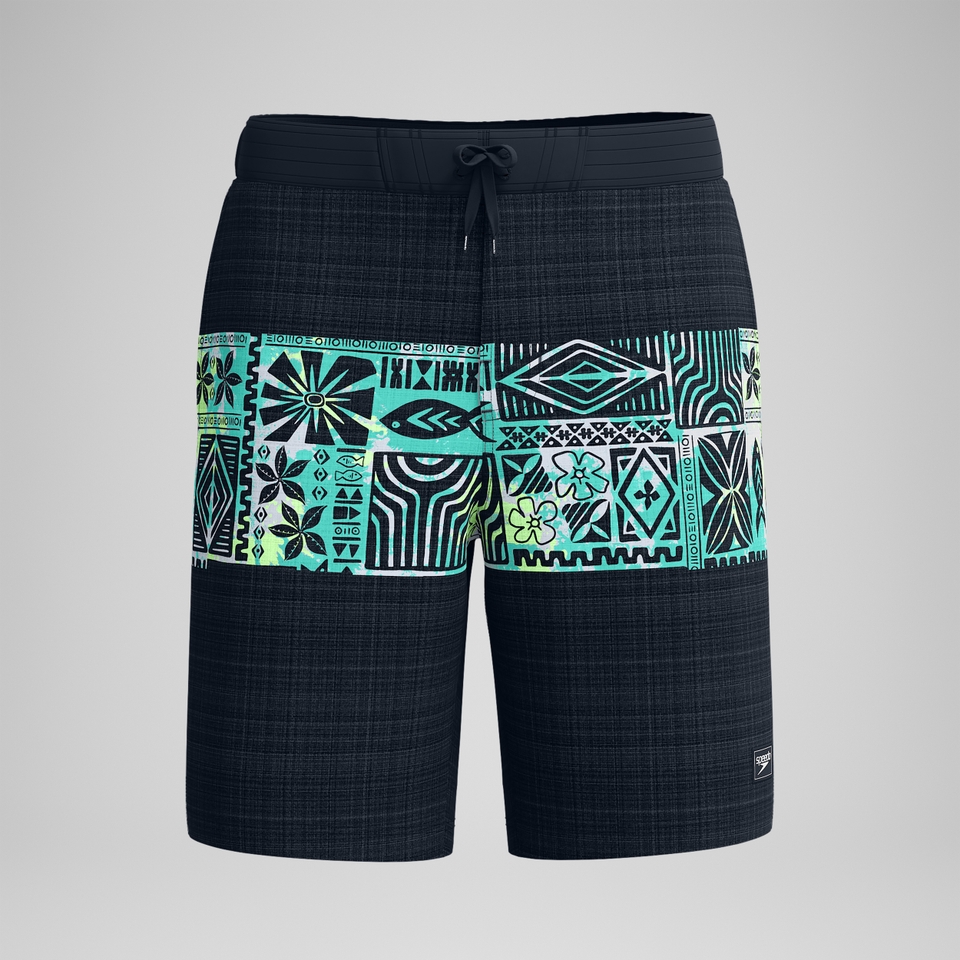 Bondi Bedruckte Badeshorts 50 cm Schwarz für Herren