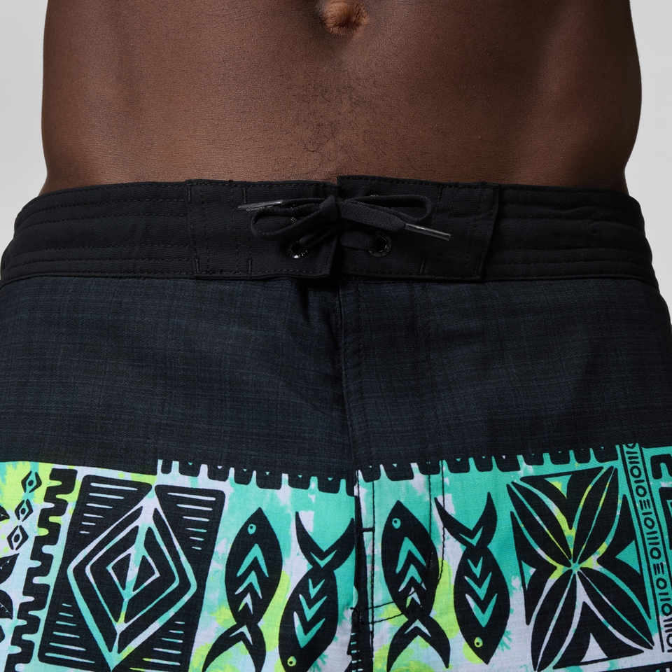 Bondi Bedruckte Badeshorts 50 cm Schwarz für Herren
