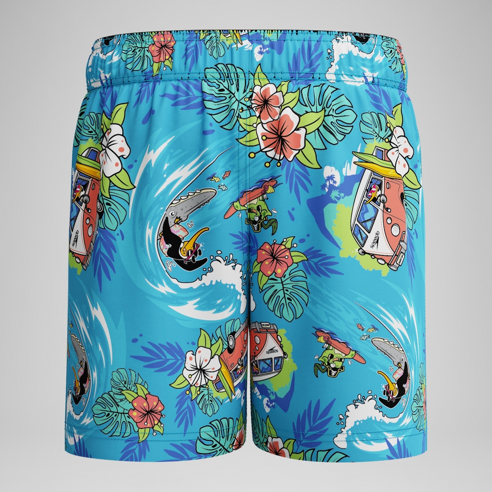Schwimmlern-Badeshorts 28 cm Blau für Jungen