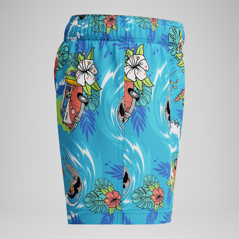 Schwimmlern-Badeshorts 28 cm Blau für Jungen