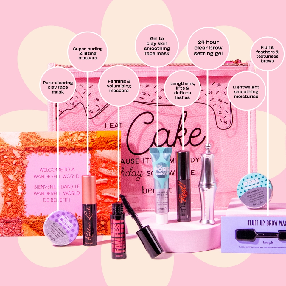 benefit Premium Benefit Triple Mascara Brow Set and Skincare Make Up Gift