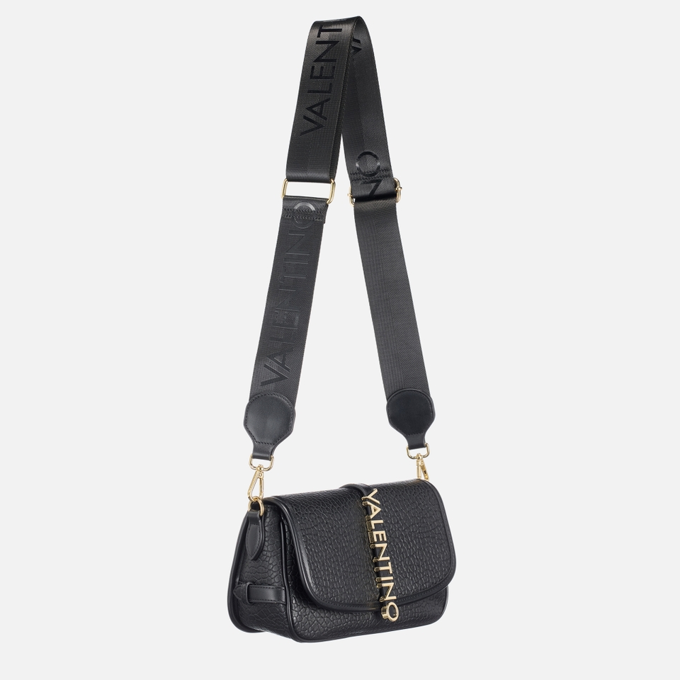Valentino Zeno Faux Leather Croc-Effect Flap Bag 