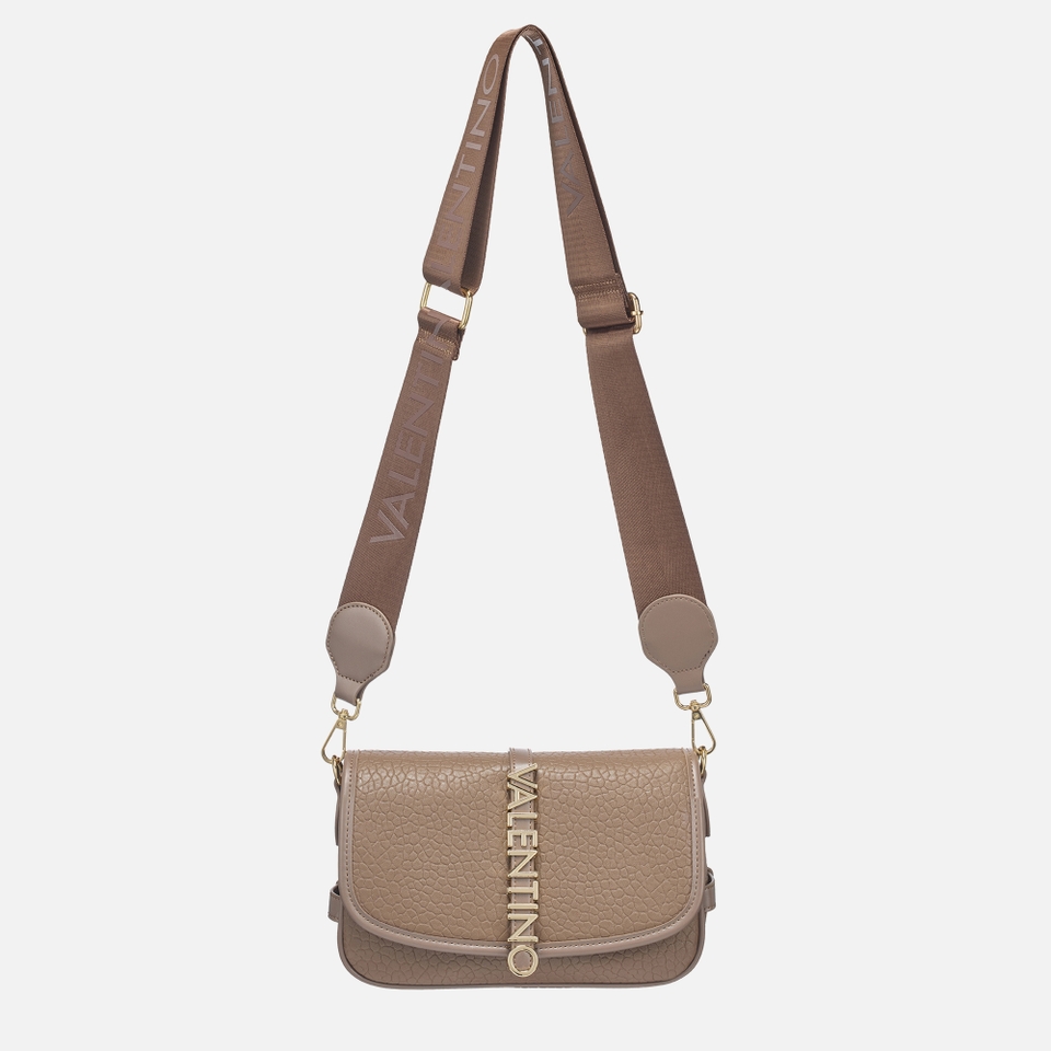 Valentino Zeno Faux Leather Croc-Effect Flap Bag 