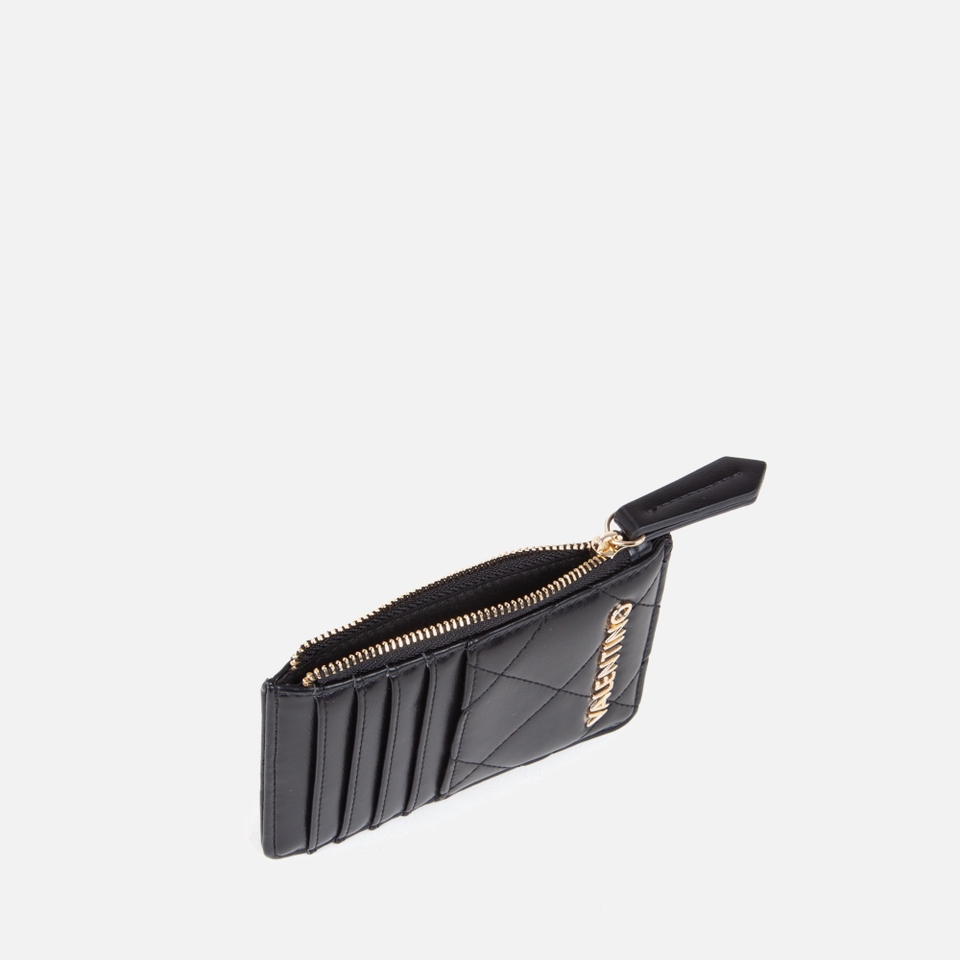 Valentino Nur Re Quilted Faux Leather Card Case 