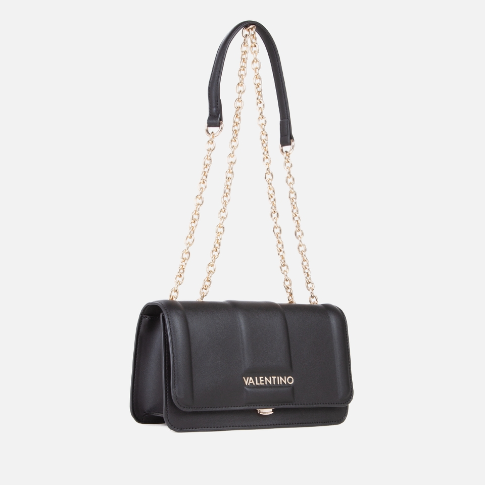 Valentino Brass Faux Leather Flap Bag